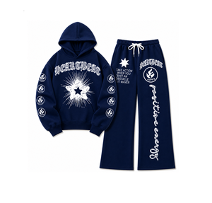 Ensemble survêtement à capuche graphique surdimensionné personnalisé, style streetwear premium, OEM ODM, marque privée, fabricant en gros - Product Image 6