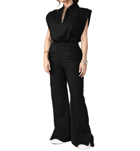 Bedruckte weiße Zipper-Scrub-Sets, Jogginghosen, Oberteile, medizinische Scrubs, Anti-Grippe-Kleidung für Frauen, Arztuniform, Krankenschwesteranzug - Product Image 1