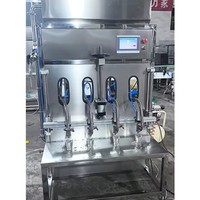 Machine de remplissage semi-automatique à 2 ou 4 buses pour liquides, eau, jus, vin, boissons – Équipement de remplissage à flux continu