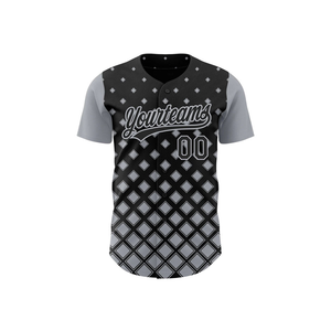 Custom Baseball Jersey Black Graphic <b>Button</b> <b>Up</b> Team <b>Shirt</b> <b>Short</b> <b>Sleeve</b> Sports Uniform Custom Name Number Athletic Apparel - Product Image 1
