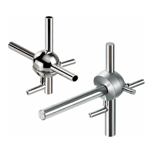 Connecteur universel globulaire USBECK, vis articulée thermolaquée pour fixation de tiges de laboratoire - Product Image 2