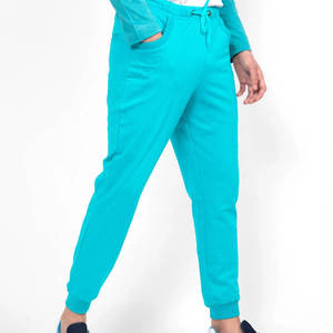 Pantalon de survêtement décontracté pour homme, taille haute, longueur intégrale, 100% coton peigné, fermeture éclair foncée, style urbain, couleurs personnalisables - Product Image 3