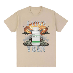 T-shirt graphique personnalisé tendance pour homme, col rond rétro, manches courtes décontractées, coupe oversize unisexe, 100 % coton écologique, épaules tombantes - Product Image 4