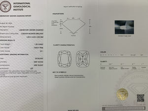 Diamant rose fantaisie de laboratoire de 1,5 carat, taille coussin, pureté VVS, certifié IGI, en vrac, haute qualité, pour la vente en gros - Product Image 3