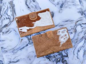 Portefeuille de grande taille en cuir de vachette pour femmes en cuir véritable pochette porte-cartes Western vente en gros portefeuille Western - Product Image 5