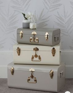 Baúl para guardar joyas, caja de almacenamiento multiusos, caja de almacenamiento para decoración del hogar, baúl organizador de metal - Product Image 3