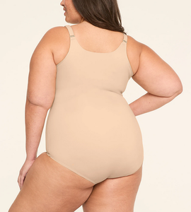 Women's <b>Tummy</b> <b>Control</b> Slim 'n Lift Medium <b>Control</b> High-Waisted Shapewear Plus Size Thong Shapewear Underwear Nylon/ Spandex - Product Image 2
