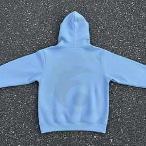 Sweat-shirt à capuche pour homme de haute qualité, personnalisé, avec impression 3D en relief du logo sur le devant, décontracté, uni, 100% coton, impression DTG - Product Image 2