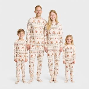 Printed Womens Holiday <b>Christmas</b> Pajama Tracksuit Set Festive Print Long Sleeve <b>Shirt</b> Matching Pants Cozy Winter Loungewear - Product Image 1
