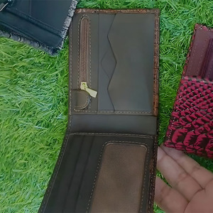 Premium Textured Leather <b>Wallet</b> for Men Stylish Men <b>Wallet</b> in Blue Brown and Maroon Colors Bifold Leather <b>Wallet</b> with Zip Pocket - Product Image 2