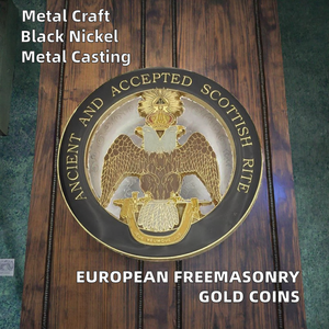 Gold Metal <b>Badge</b> & Emblem Pyramid of Fruit Flowers Chinese New Year with Angels UV Printing Casting Father's Day - Product Image 4