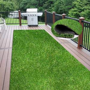 Tapis de sol en gazon artificiel pour intérieur et extérieur, tapis vert parfait pour l'entrée de la maison, grattoir multi-usages, tapis pour chien - Product Image 3