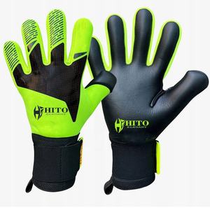 Gants de gardien de but de football avec impression en silicone sur le dos et contact en caoutchouc sur la paume, sangle intégrée, nouveau design. - Product Image 3