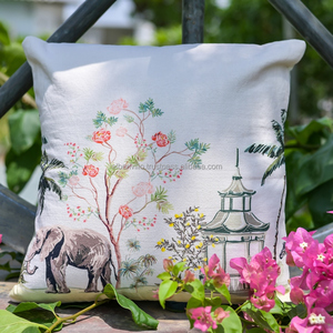 Beautiful Floral Ethnic Motif Digital Print Cotton Cushion <b>Cover</b> for <b>Sofa</b> Bed Home Decor and Bulk Sales Printed Pillowcase - Product Image 6