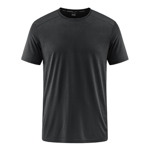 Camiseta Casual de Manga Corta para Hombre, Cuello Redondo, Color Sólido, Tejido de Punto Transpirable de Poliéster/Algodón, Secado Rápido - Product Image 3