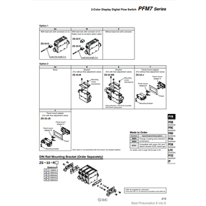 Interrupteur de débit numérique SMC Pneumatics PFM725-C6-D-MN affichage bicolore - Product Image 1