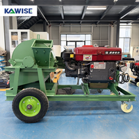 Broyeur de bois diesel robuste pour le broyage continu des déchets de planches dans les ateliers et les centres de recyclage