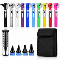 Otoscope portable à fibre optique Kaneka Enterprises, loupe d'inspection auriculaire, pochette de rangement multicolore, embouts auriculaires jetables