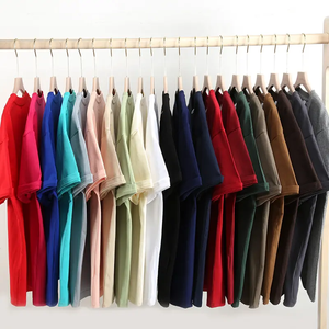 T-shirt personnalisé uni épais de luxe, T-shirt vierge à col montant avec logo imprimé sur mesure, T-shirt oversize pour homme - Product Image 6