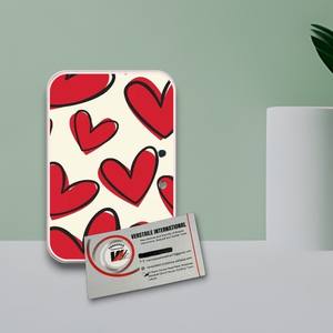 Plaque d'extension de cils professionnelle en forme de cœur rouge diamanté, outils magnétiques pour extensions de cils, étiquette privée, cils en acrylique - Product Image 5