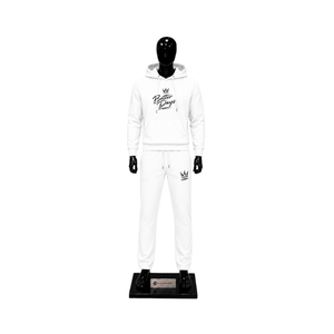 Conjunto Deportivo Personalizado para Hombre, Sudadera con Capucha y Pantalones Jogger Blancos, Logotipo Impreso, Ropa Deportiva Casual, Venta al Por Mayor OEM - Product Image 1