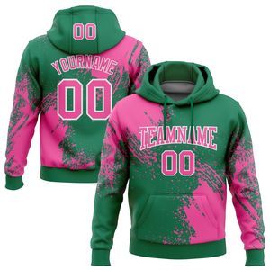 Sudadera con Capucha Personalizada para Hombre, con Estampado por Sublimación de Pinceladas, Nombre y Número, para Equipo, Color Granate y Amarillo, Poliéster, Corte Casual - Product Image 3