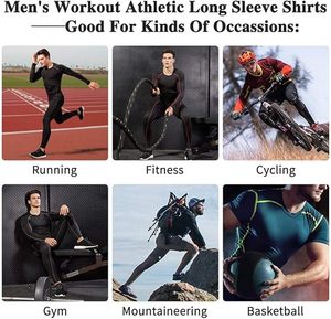 Men's Compression Long Sleeve Performance Shirt Premium Quick Dry Compression Base <b>Layer</b> <b>Top</b> Men's Athletic Compression Training - Product Image 5