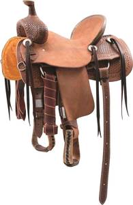 Selle de cheval western en cuir véritable faite à la main de qualité supérieure pour le ranch, le trail, la performance, le barrel racing et l'équipement d'équitation – Direct Usine - Product Image 4