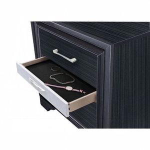 Comodino nero con 2 cassetti e 1 cassetto per gioielli - Product Image 5