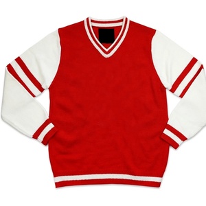 WIDE GREEK HOUSE Cardigan pour homme en laine tricotée et acrylique, écologique, rouge uni, à manches longues, avec boutons recouverts, pull d'hiver - Product Image 1