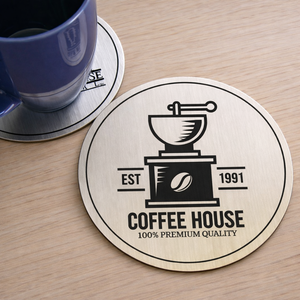 Cadeaux promotionnels OEM, sous-verres métalliques personnalisés avec logo - Product Image 2