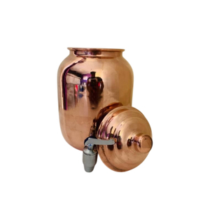 Dispensador de Agua Artesanal de Cobre en Forma de Barril, Recipiente de Almacenamiento de Cobre con Grifo de Latón, Dispensador de Bebidas de Lujo - Product Image 6