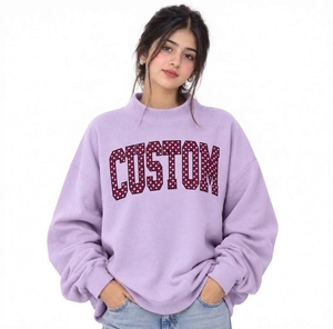 Sudadera Oversize de Cuello Alto para Mujer, de Algodón con Forro Polar y Dobladillo Acanalado, Ajuste Relajado, Proveedor Mayorista de Fábrica ODM - Product Image 1