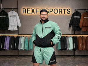 REXFIT SPORTS 2026 Ensemble de shorts en nylon noir menthe personnalisé pour homme, veste à manches courtes entièrement zippée et short à cordon de serrage, vêtements de sport personnalisés - Product Image 5
