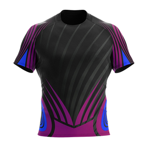 Conjunto Deportivo de Camiseta y Pantalones Cortos con Cuello Alto, Impresión por Sublimación Completa, Ecológico, Transpirable y de Secado Rápido - Product Image 3