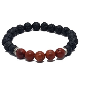 High quality Lava Red jasper Crystal Gemstone Bead Bracelet Fashion Charm Jewelry for Men Women for Energy Meditation Gift - Product Image 1