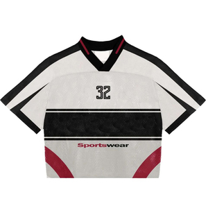 Maillot de football américain Brady Sportswear unisexe à col en V, manches courtes, en maille respirante, polyester, évacuation de l'humidité, personnalisable pour équipe - Product Image 1