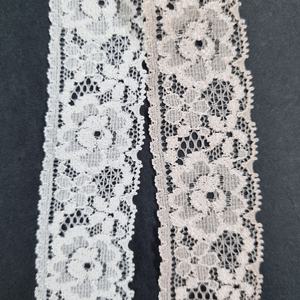 Bordure en dentelle florale extensible légère de 3 cm à festons étroits pour lingerie, vêtements, mariages et décorations d'occasions spéciales - Product Image 3
