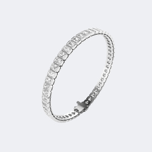 radiant cut bezel <b>set</b> tennis bracelet diamond look jewelry elegant luxury fashion accessory daily wear gift for women - Product Image 6