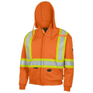 Hi Vis Reflective Safety Hoodie Warm Fleece Lined Construction <b>Workwear</b> Pullover for <b>Winter</b> Outdoor Industrial Workers - Product Image 1