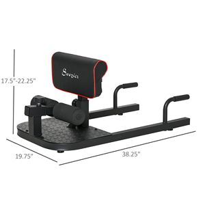 Appareil de fitness 3-en-1 noir rembourré pour pompes, sit-ups et squats – Équipement de gym à domicile - Product Image 2