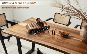 Estante de madera para 8 botellas de vino, soporte para botellas de vino de Acacia, almacenamiento de pie, tamaño/materiales personalizados - Product Image 6