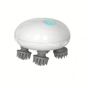 Portable <b>Electric</b> Silicone Scalp <b>Massager</b> <b>Head</b> Spa Comfortable One Button Control for Human and Cat Massage - Product Image 2