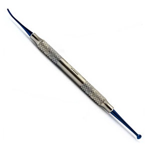 Pulidor de amalgama dental tipo cola de castor con puntas azules y mango hueco, instrumento de restauración de acero inoxidable para composite - Product Image 2