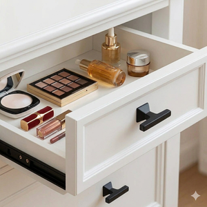 Tirador de Cajón en Forma de T de Aleación de Zinc Negro Mate, Tirador Geométrico para Gabinete, Herraje Contemporáneo para Muebles, Duradero y Ecológico para Cocina - Product Image 5