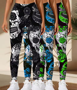 Pantalones de Yoga para Mujer, al por Mayor, de Cintura Alta Elástica, Transpirables, Ajustados, Sexys y a la Moda, para Fitness, con Diseño Impreso Digital - Product Image 4