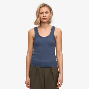 Women's Solid Color Scoop Neck Knitted Tank Top Breathable Casual Sleeveless Top Spandex Polyester <b>Material</b> - Product Image 2