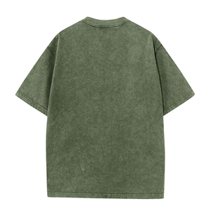 Men's Oversized Solid <b>Green</b> Cotton <b>T</b>-<b>Shirt</b> Short Sleeve O-Neck Casual Jersey Knit <b>Plain</b> Dyed Fit Regular - Product Image 6