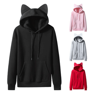 Sudadera con Capucha de Moda para Mujer, Estilo Invernal con Orejas de Gato, Sudadera Informal para Mujer - Product Image 3
