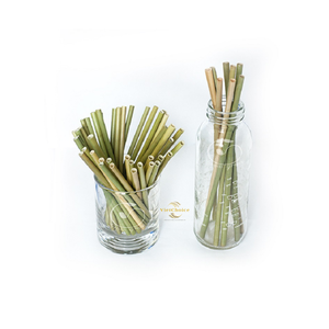 หลอดดูดน้ำจากฟางหญ้าธรรมชาติ เป็นมิตรกับสิ่งแวดล้อม ย่อยสลายได้ สำหรับเครื่องดื่มและขายส่ง - Product Image 1